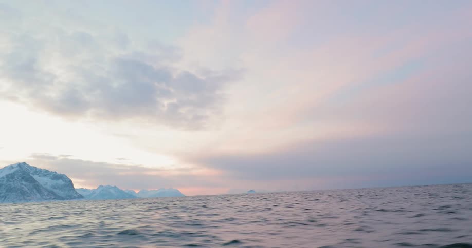 Waves rock on the surface of the ocean