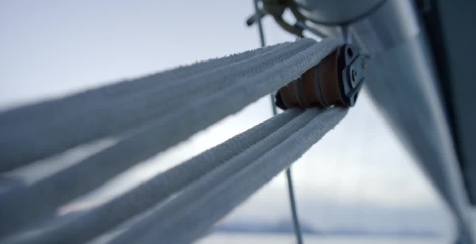 Three ropes wound around a pulley