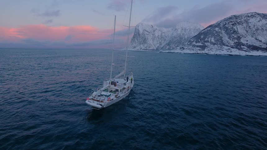 A boat rocks on the water