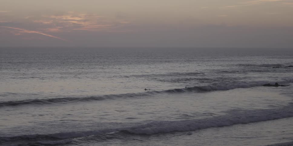 Waves crashing against the beach