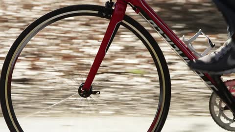 A person riding a bike