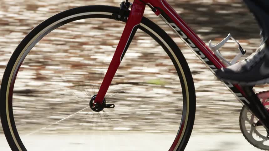 A person riding a bike