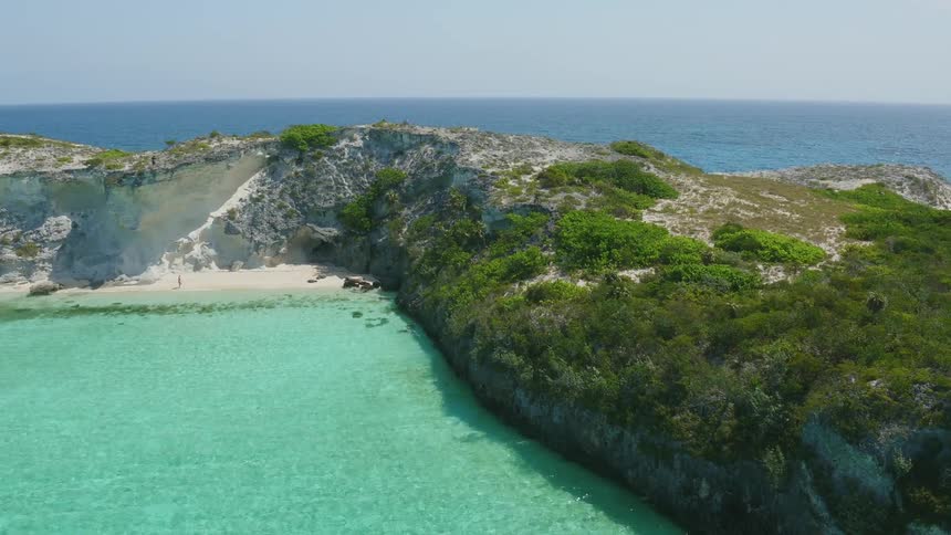 Ocean water ripples near land