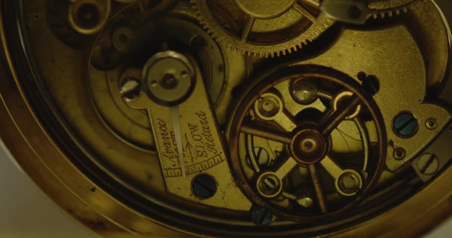 Dials spins on a clock