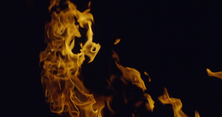 Flames billow into the air