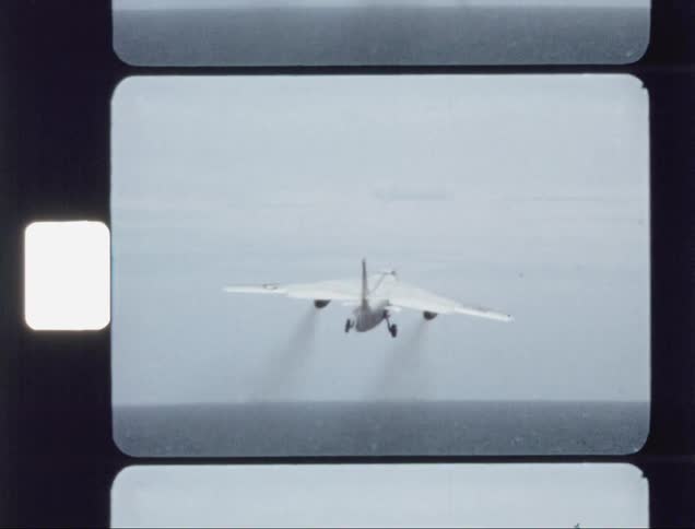 A jet takes off from an aircraft carrier