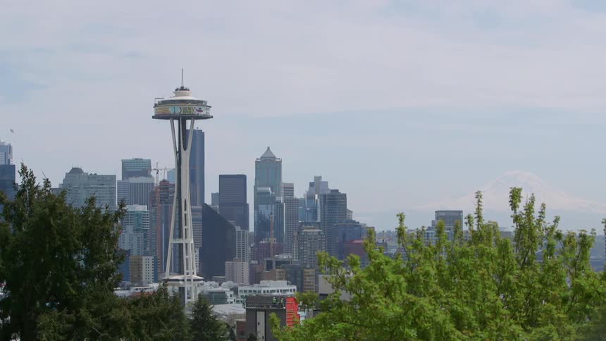 Skyscrapers showing a grand skyline on a cloudy day