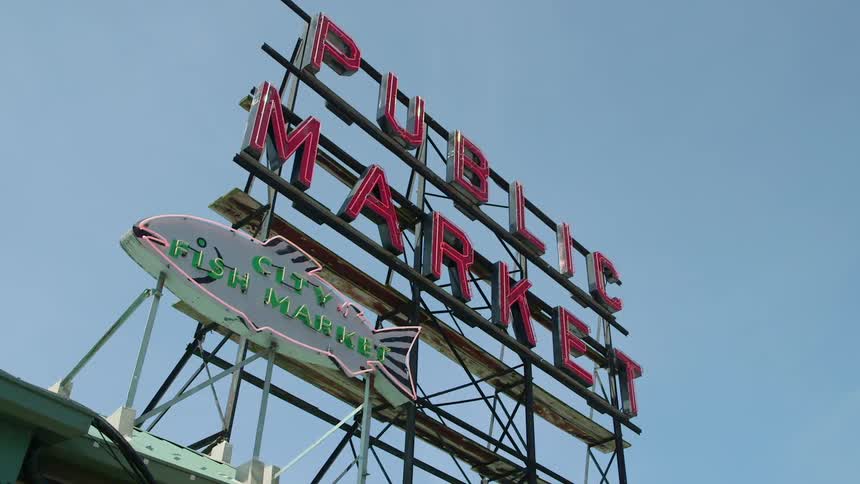 Market sign not lit up during the day