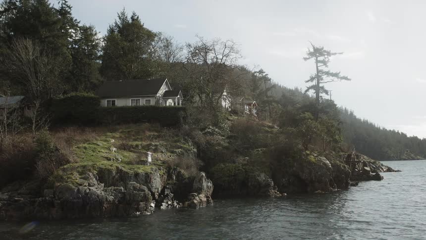 Water flows onto the lakes shore