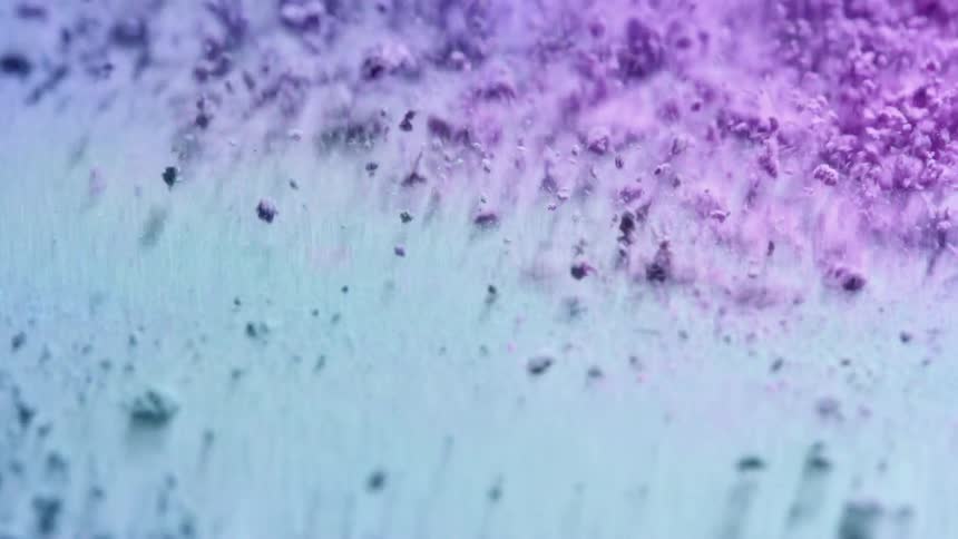 Vibrations are moving the powder around very fast in circles