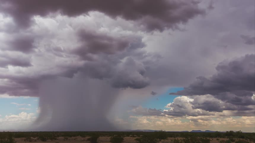 Time lapse of some clouds around a forming tornado