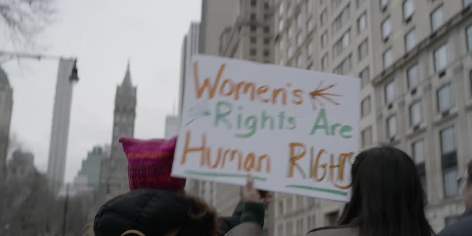 Protesters march on the street