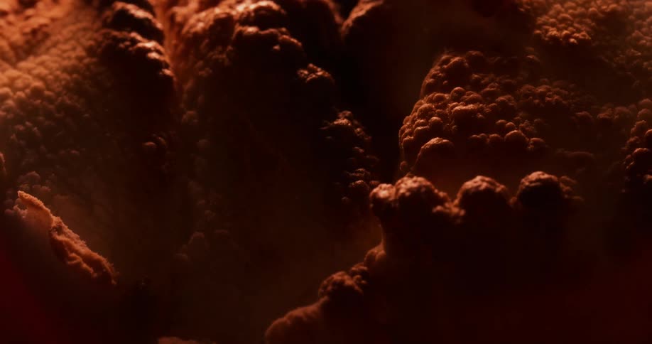Foam expands in the dark