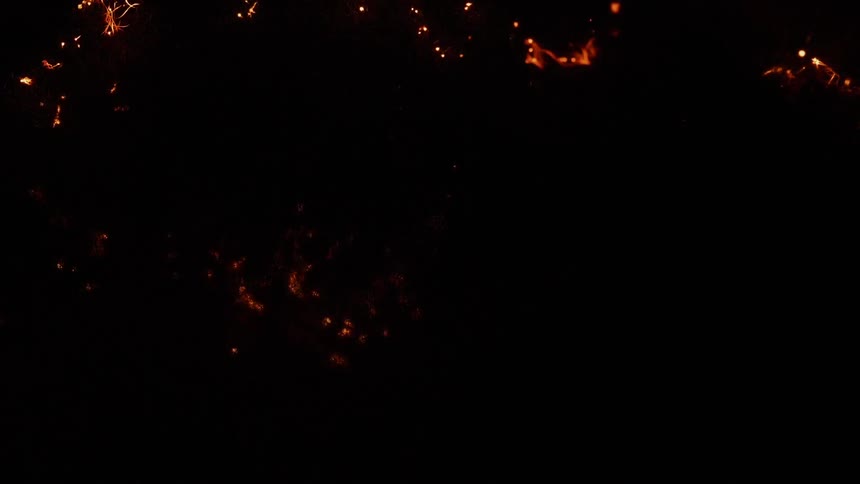 A fire begins to spread