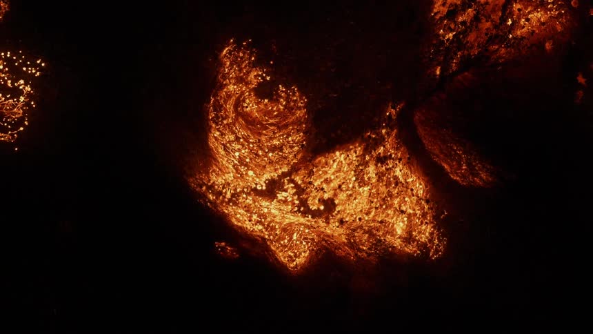 A fire burns up fibers