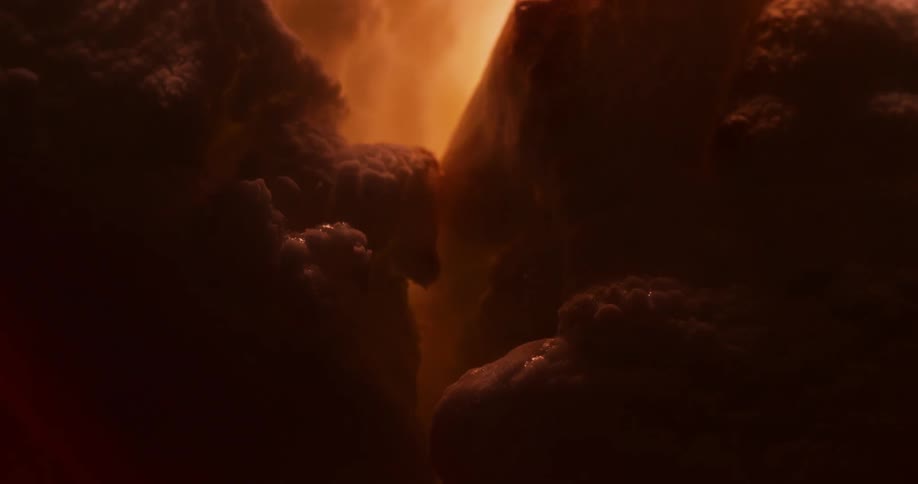The surface browns and expands as it heats