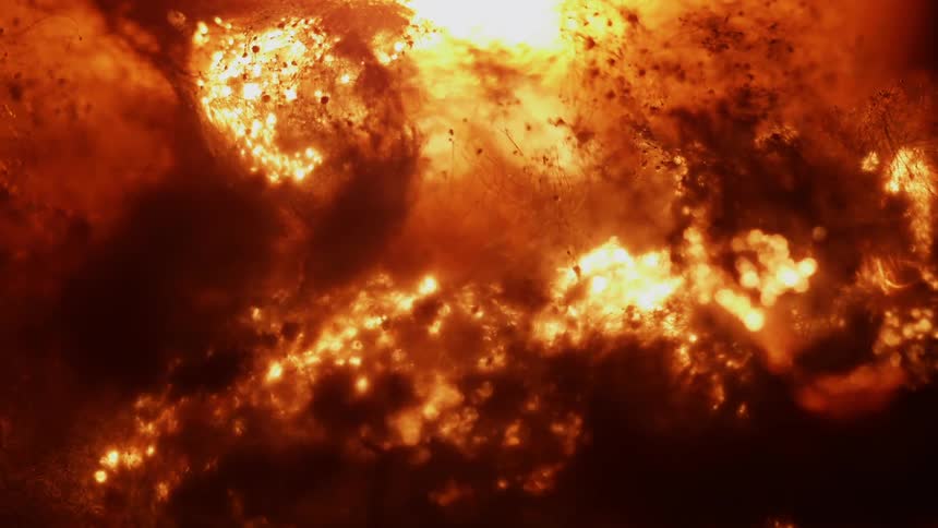 Embers burn and then dim