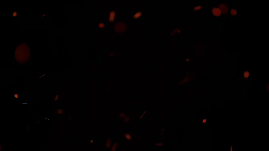 The fire is causing little sparks to float in the air