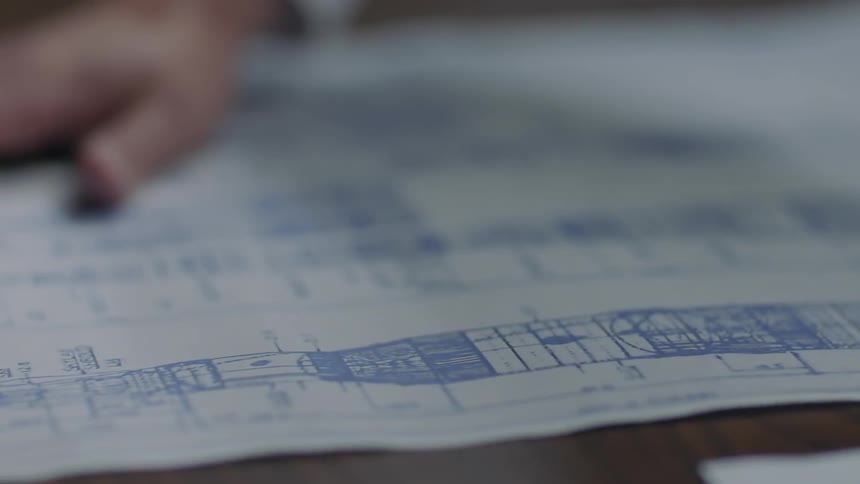 Sheet of paper is unrolled and smoothed on a desk