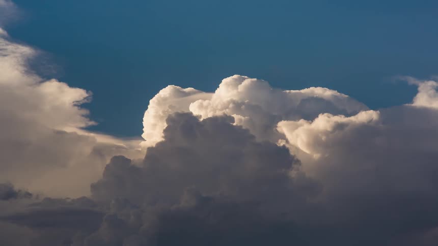 Clouds are rolling across the sky
