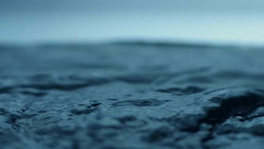 The water moves and splashes around