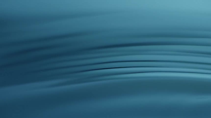 The waves move slowly in the water