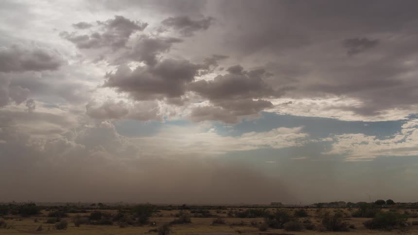 Time lapse of a storm passing over a field