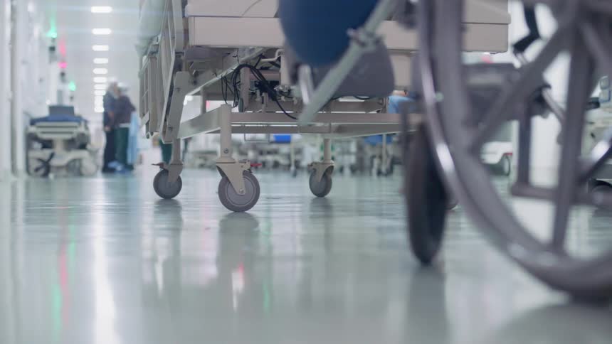 People travel in the hospital in different directions