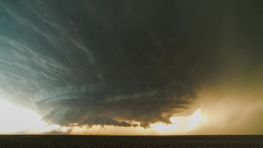 Clouds are rolling across the sky