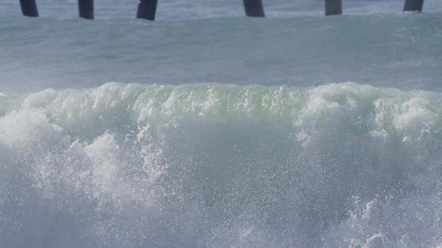 Large waves crashing over each other