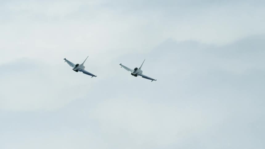 Jets fly in the sky