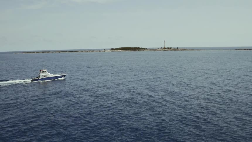 A boat travels on the water
