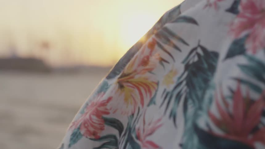 Colorful shirt blows in the breeze