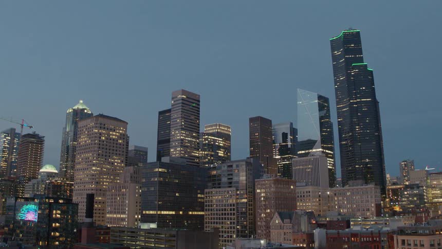 Downtown Seattle evening ascent