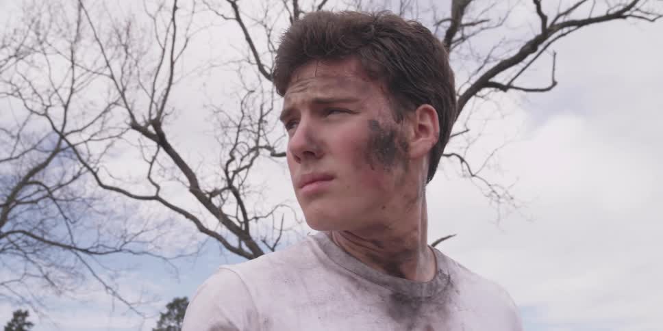 A man is sweating