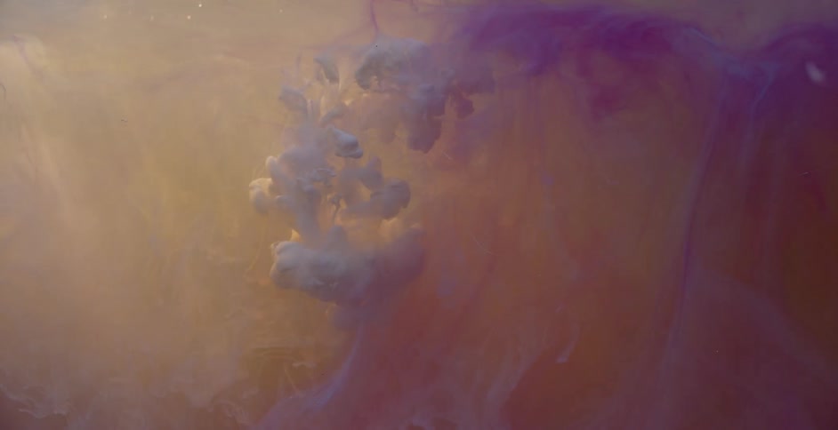 Dye swirls and flows in water
