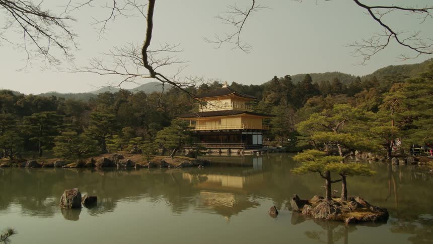 A house sits on a lake