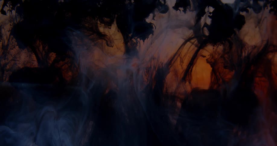 The water is full of flowing ink