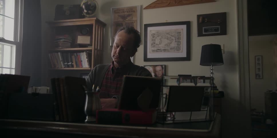 A person sitting at a desk