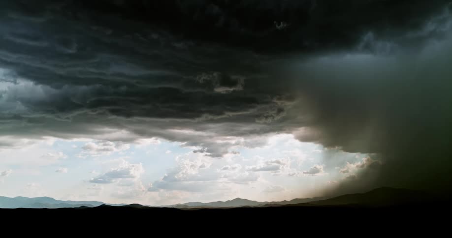 Lightning flashes during a storm
