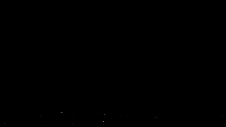 White lightning flashes in the dark sky
