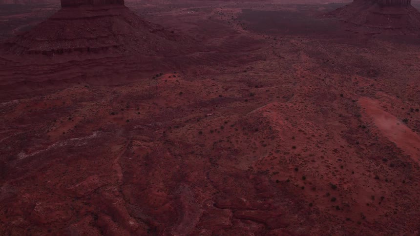 Desert landscape with tall rock formations