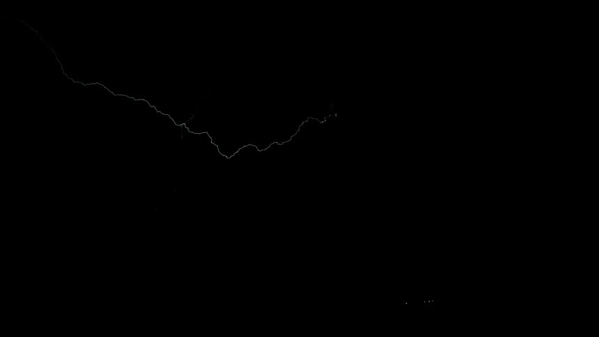 Lightning branching on a dark night