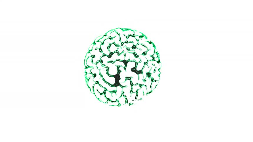 Green ink in a white liquid is spreading out in an organic pattern