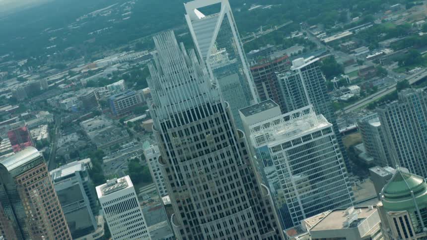 Large city with tall buildings