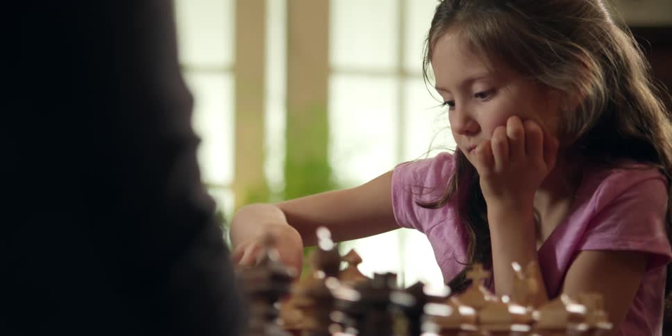 A child is playing a game