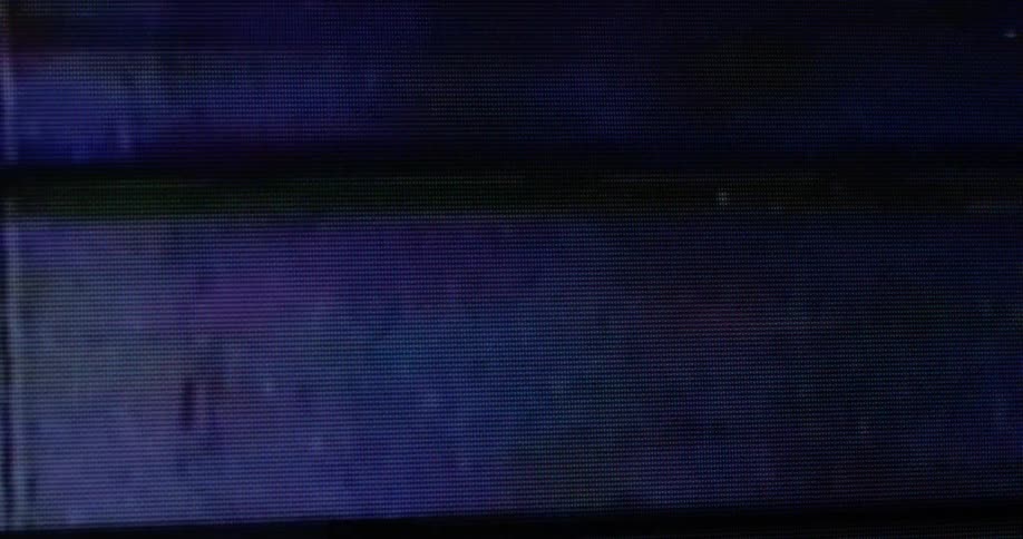 Static flashes on a screen