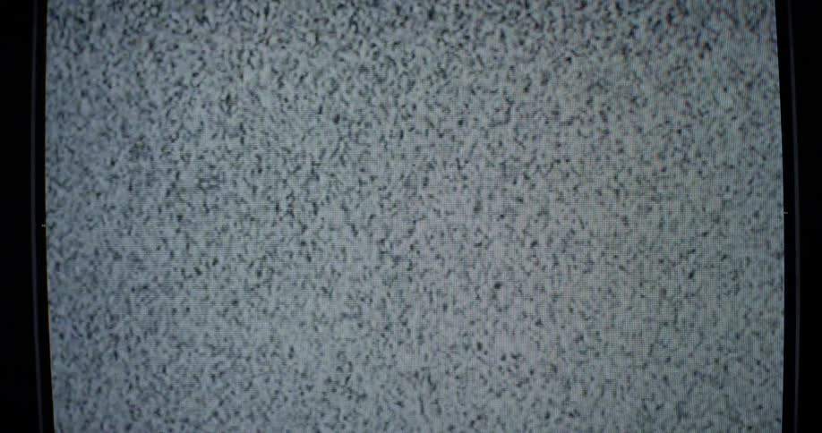 Static is flickering on a television screen