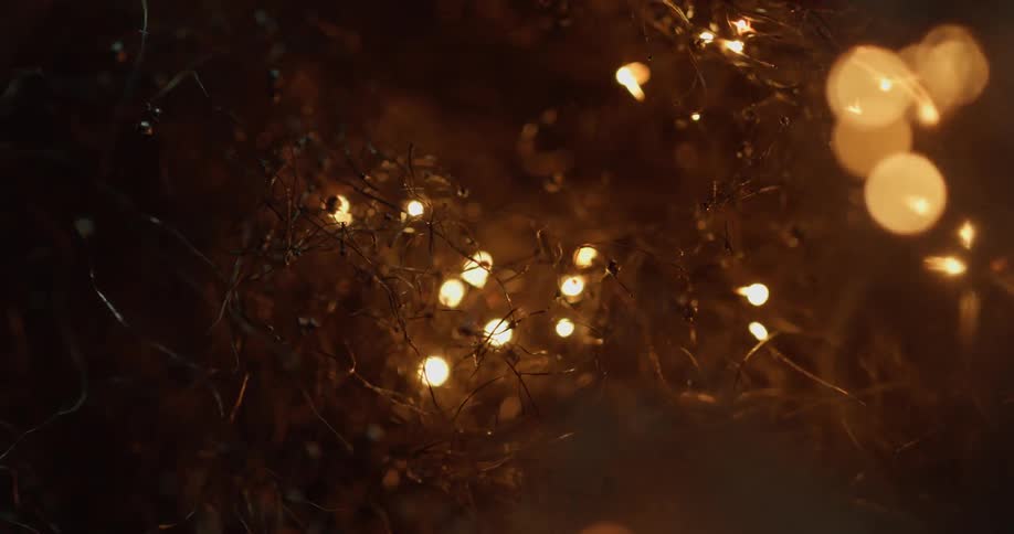 Burning embers on dry grass