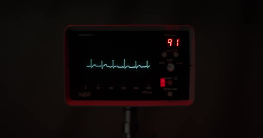 Medical equipment displays data in the dark